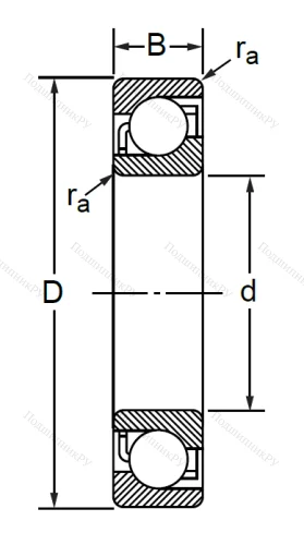 Радиально-упорный шариковый подшипник 7210 BM (66210 Л ГОСТ) в Подольске