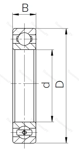 Шариковый однорядный подшипник 122 (6022) в Подольске