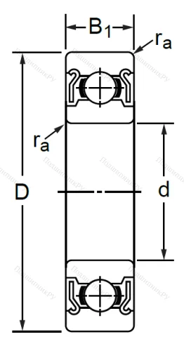 Дюймовый шариковый подшипник R 6 ZZ (KLNJ 3/8-2ZR) в Подольске