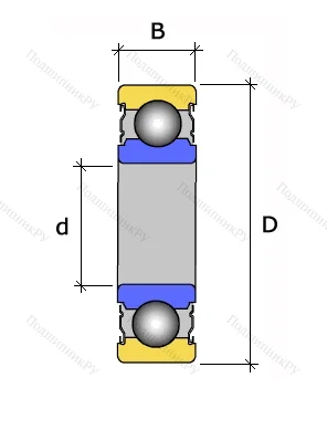 Однорядный шариковый подшипник 6006 HVZZ от производителя  SNR
