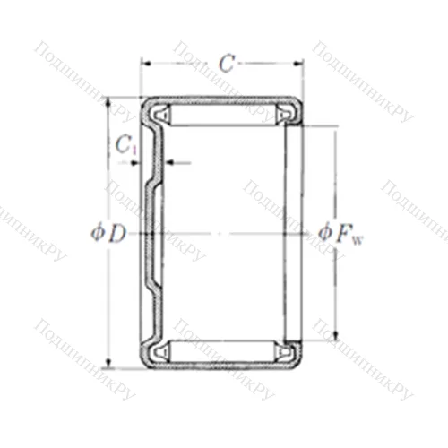 Подшипник игольчатый радиальный MH-22161