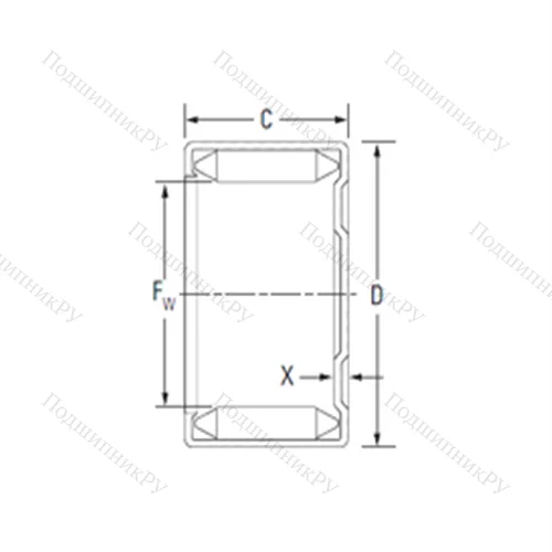 Подшипник игольчатый радиальный M 6101