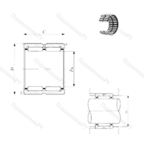 Подшипник игольчатый радиальный RNA 6919