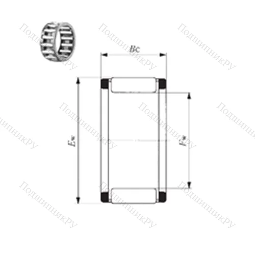 Подшипник игольчатый радиальный KT 101410 EG