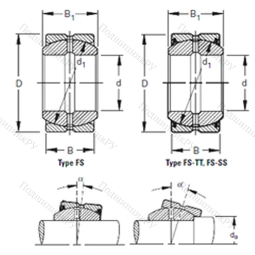 Подшипник скольжения сферический 260FS 370