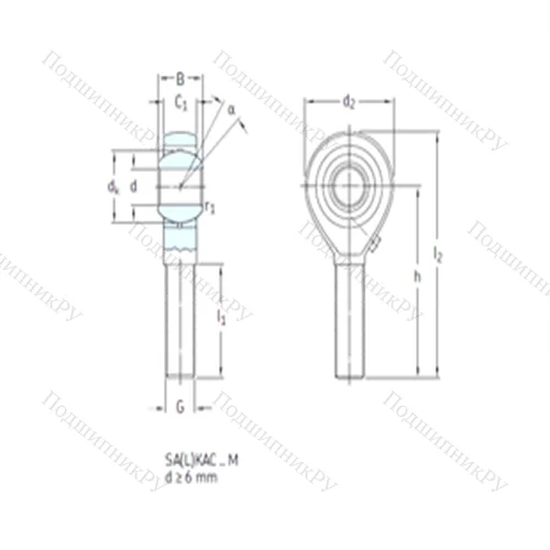 Подшипник скольжения сферический SALKAC 10M