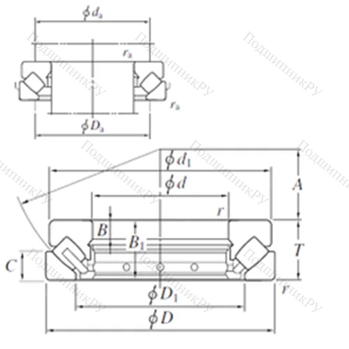 Подшипник роликовый упорно-радиальный 29484R от производителя  KOYO