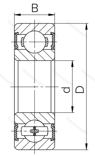 Шариковый однорядный подшипник 180209  T (6209 2RST) в Подольске