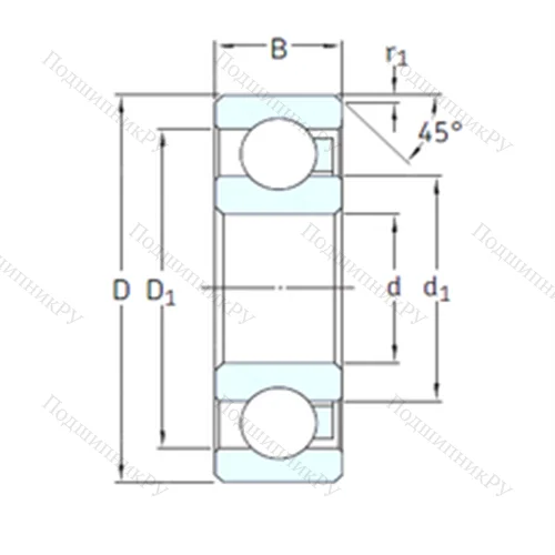 Подшипник шариковый радиальный 625/HR 22T 2