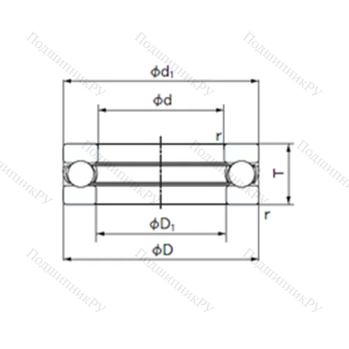 Подшипник шариковый упорный 2913 от производителя  NACHI Подшипник шариковый упорный 2913 от производителя  NACHI