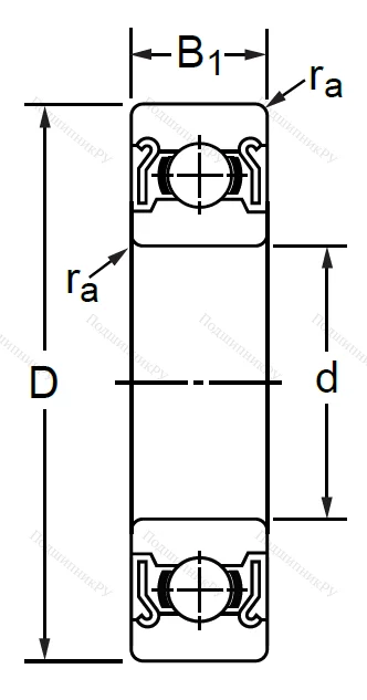 Дюймовый шариковый подшипник RMS 15 ZZ (MJ 1-7/8-2Z) в Подольске