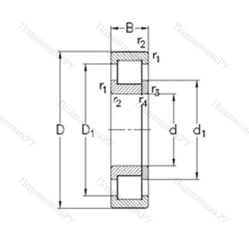 Подшипник роликовый радиальный NUP 2320-E-MA 6