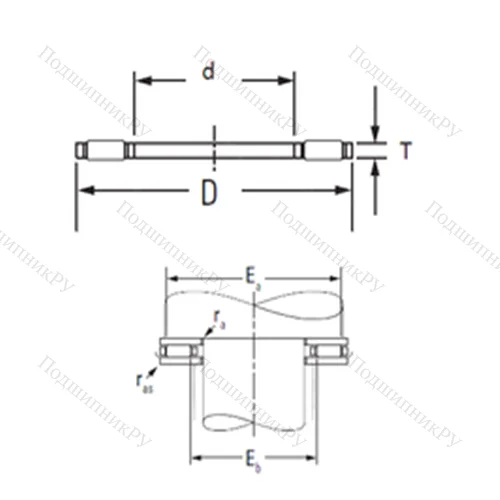 Подшипник игольчатый упорный AXK 0619TN от производителя  TIMKEN