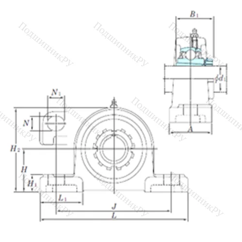 Подшипниковый узел шариковый радиальный UKP 326SC