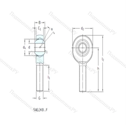 Подшипник скольжения сферический SALKB 5F