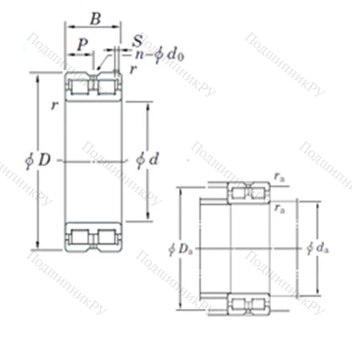 Подшипник роликовый радиальный DC 4844VW от производителя  KOYO Подшипник роликовый радиальный DC 4844VW от производителя  KOYO