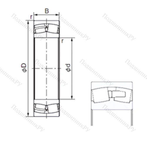 Подшипник роликовый радиальный 22226AEX