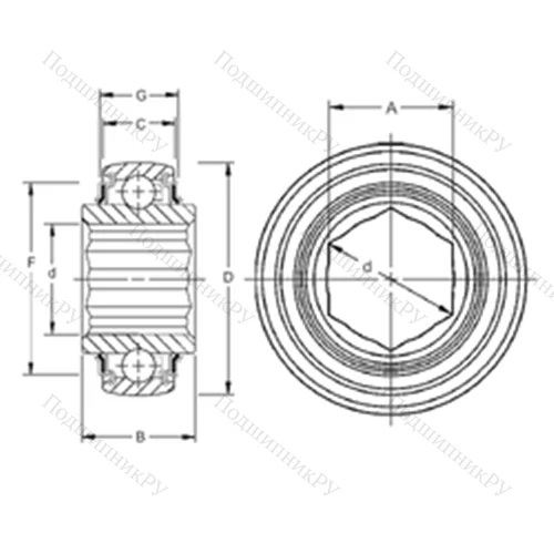 Подшипник шариковый радиальный 205KRRB 2