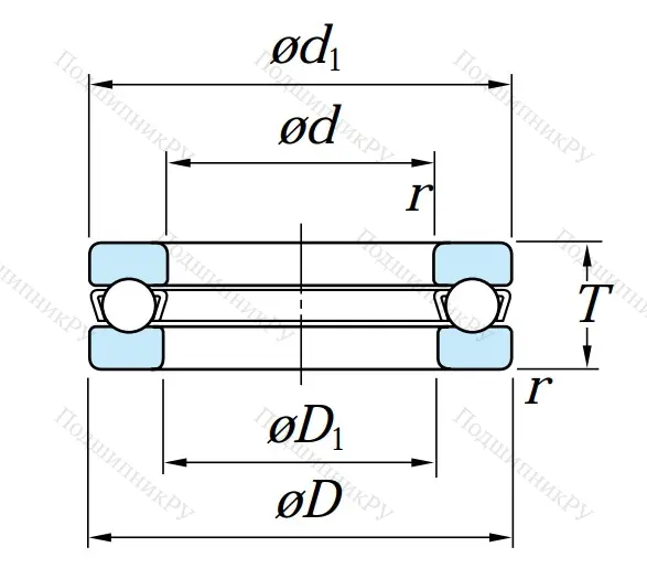 Упорный шариковый подшипник 51214 от производителя  KOYO