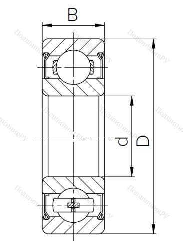 Шариковый однорядный подшипник 80201 (6201 ZZ) в Подольске
