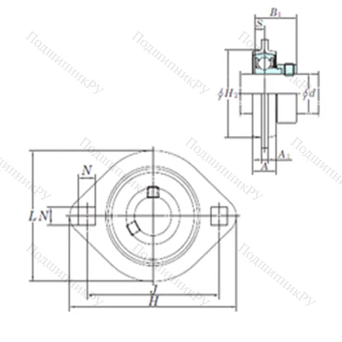 Подшипниковый узел шариковый радиальный SAPFL 202