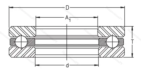 Упорный шариковый подшипник 51100 от производителя  FAG