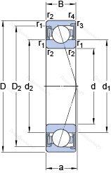 Подшипник S 7008 ACD/HCP 4A