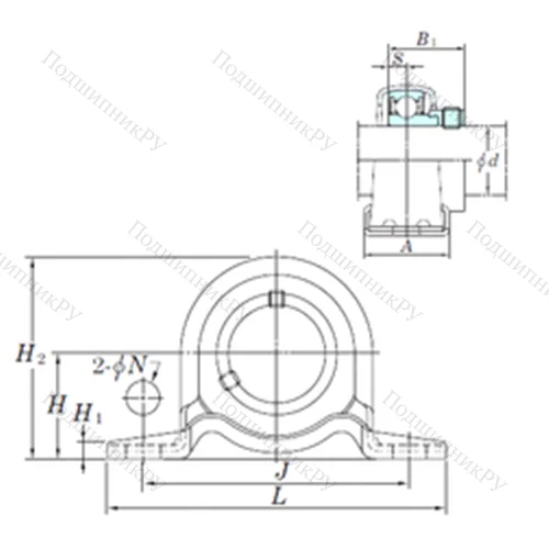 Подшипниковый узел шариковый радиальный SAPP 201