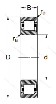 Цилиндрический роликовый подшипник 42506 (NJ 2206)