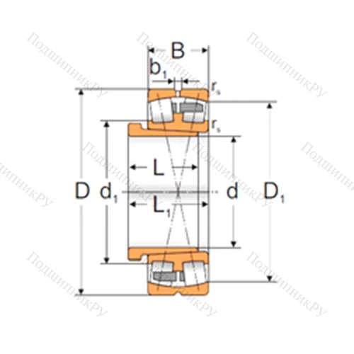 Подшипник роликовый радиальный самоцентрирующийся 22316 KMB+AH 2316X