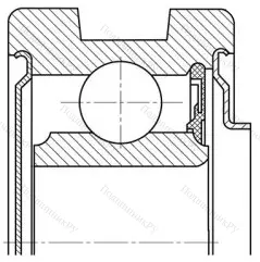 Подшипник  140804 размер 20x56x25 от производителя  ГПЗ-18 Подшипник  140804 размер 20x56x25 от производителя  ГПЗ-18