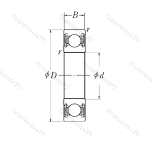 Подшипник шариковый радиальный 163110-2RS от производителя  BB Bearing