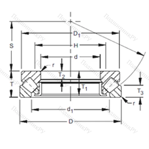Подшипник роликовый упорно-радиальный 29476 от производителя  TIMKEN Подшипник роликовый упорно-радиальный 29476 от производителя  TIMKEN