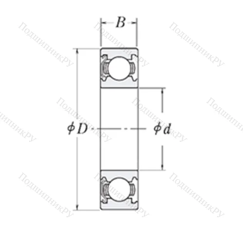Подшипник шариковый радиальный MJ 7/8-Z