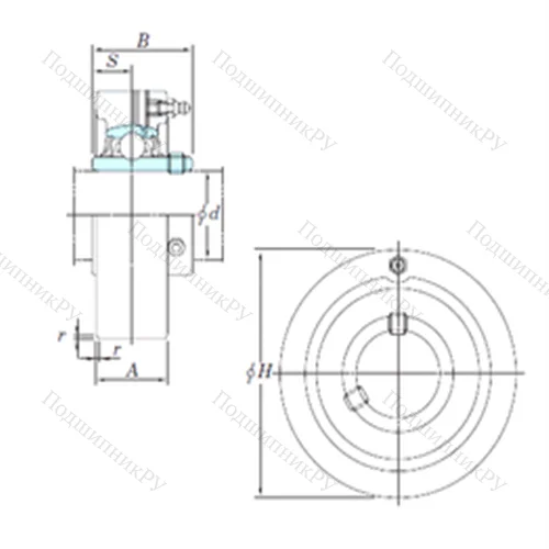Подшипниковый узел шариковый радиальный UCCX 06-19
