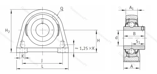 Подшипниковый узел RSHEY 35 XL N в Подольске