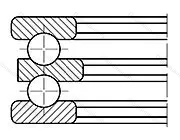 Подшипник  52213 (38213) размер 55x100x47 от производителя  SKF