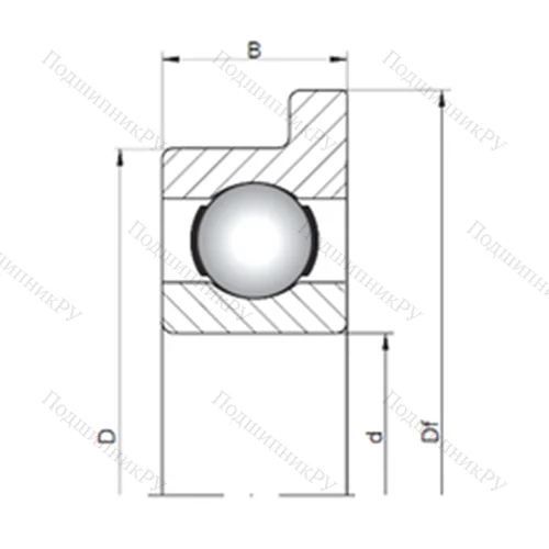 Подшипник шариковый радиальный FL 617/5 от производителя  CX Подшипник шариковый радиальный FL 617/5 от производителя  CX
