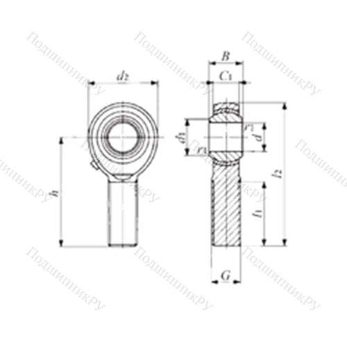 Подшипник скольжения сферический POS 28 от производителя  IKO