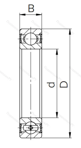 Шариковый однорядный подшипник 180103 (6003 2RS) в Подольске