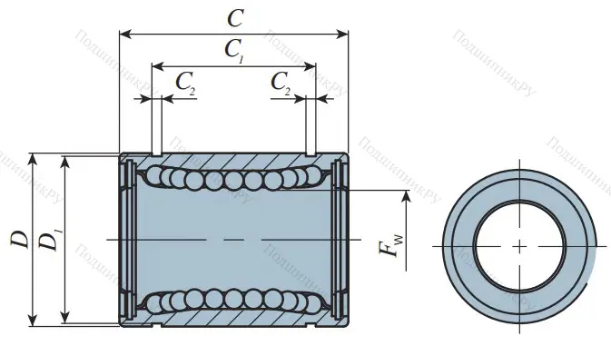 Подшипник LMB 6 UU (IKO) в Подольске