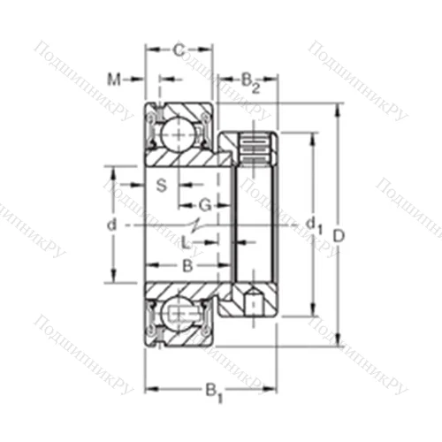Подшипник шариковый радиальный GRA 012RR от производителя  TIMKEN Подшипник шариковый радиальный GRA 012RR от производителя  TIMKEN