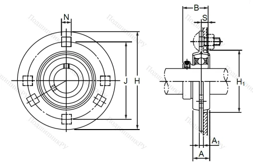 Подшипниковый корпус PF 208 в Подольске