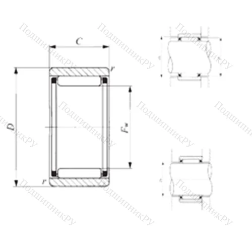 Подшипник игольчатый радиальный RNAF 354716