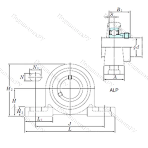 Подшипниковый узел шариковый радиальный ALP 203