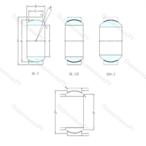 Подшипник скольжения сферический GE 30TXG 3E-2LS