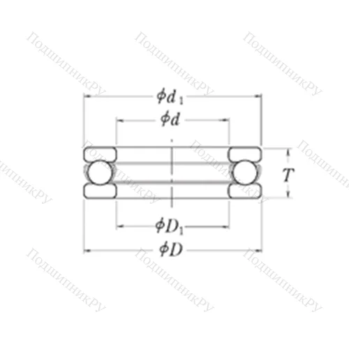 Подшипник шариковый упорный LT 1/2B