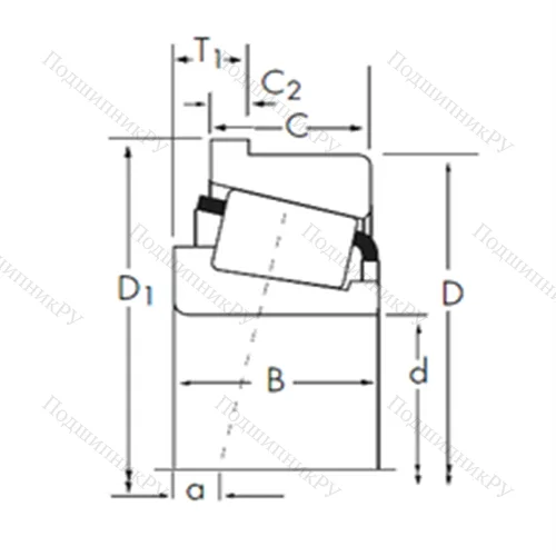 Подшипник роликовый радиально-упорный 19138X/19268-B от производителя  TIMKEN