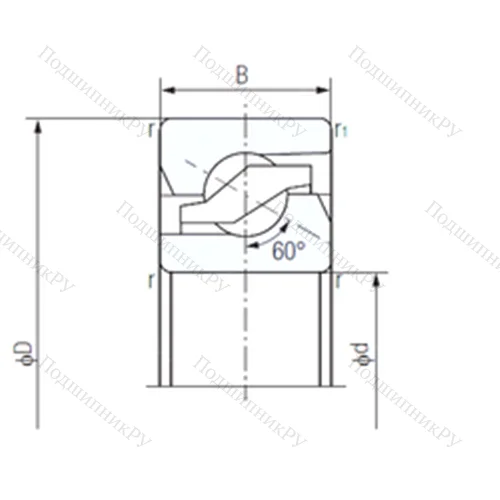 Подшипник шариковый упорно-радиальный 45TAB 10 от производителя  NACHI