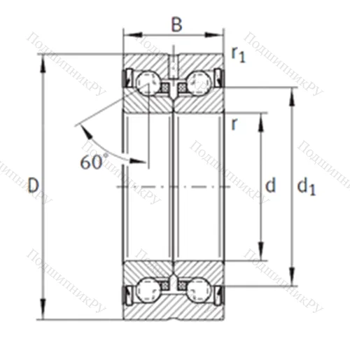 Подшипник шариковый упорно-радиальный ZKLN 5090-2RS-PE от производителя  INA